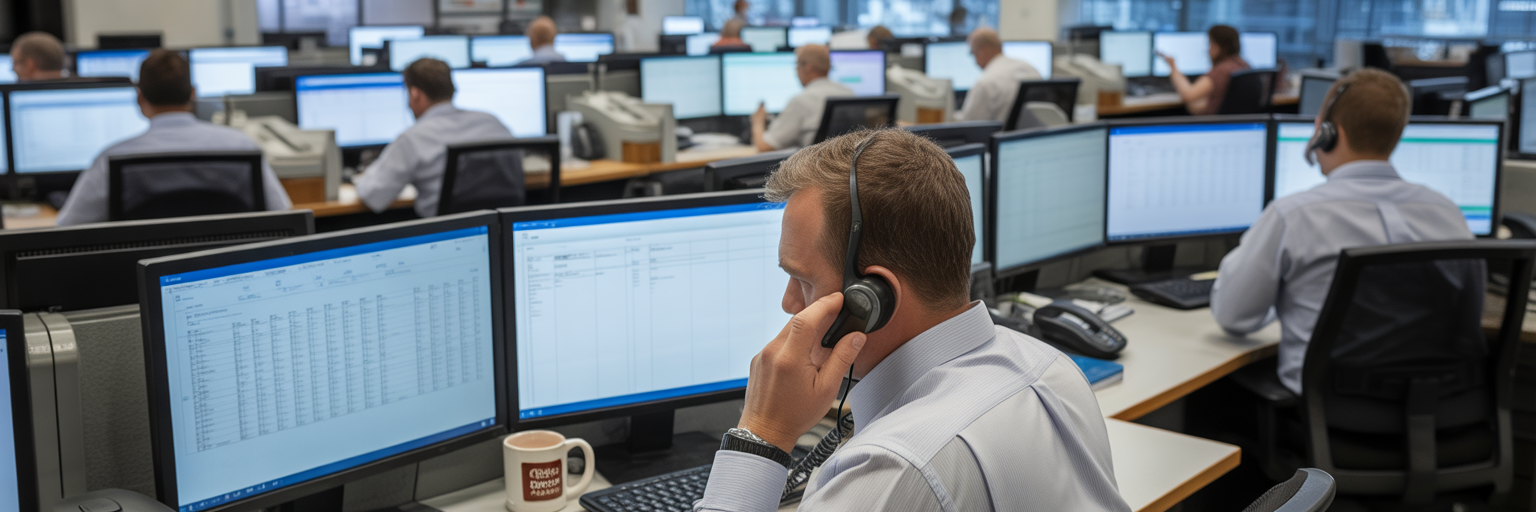 Insurance claims processing centre team.