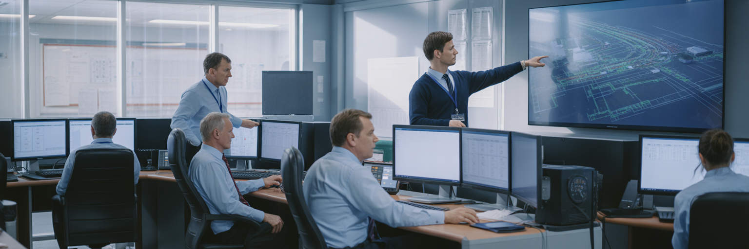 Team managing complex logistics workflows.