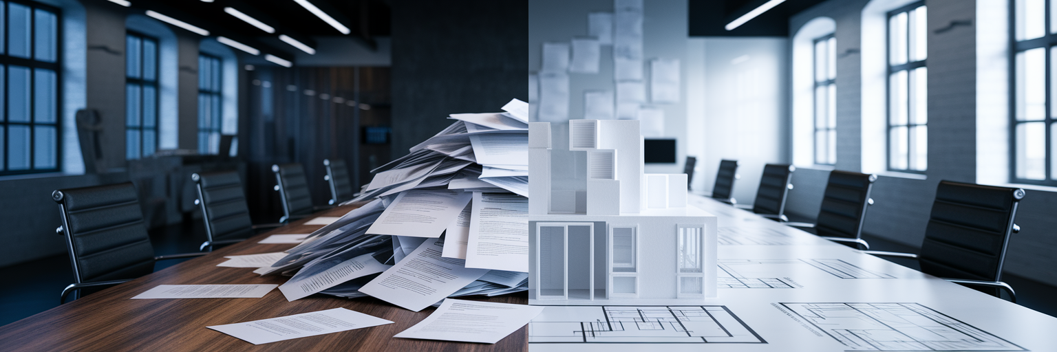 From messy emails to structured architectural plans.