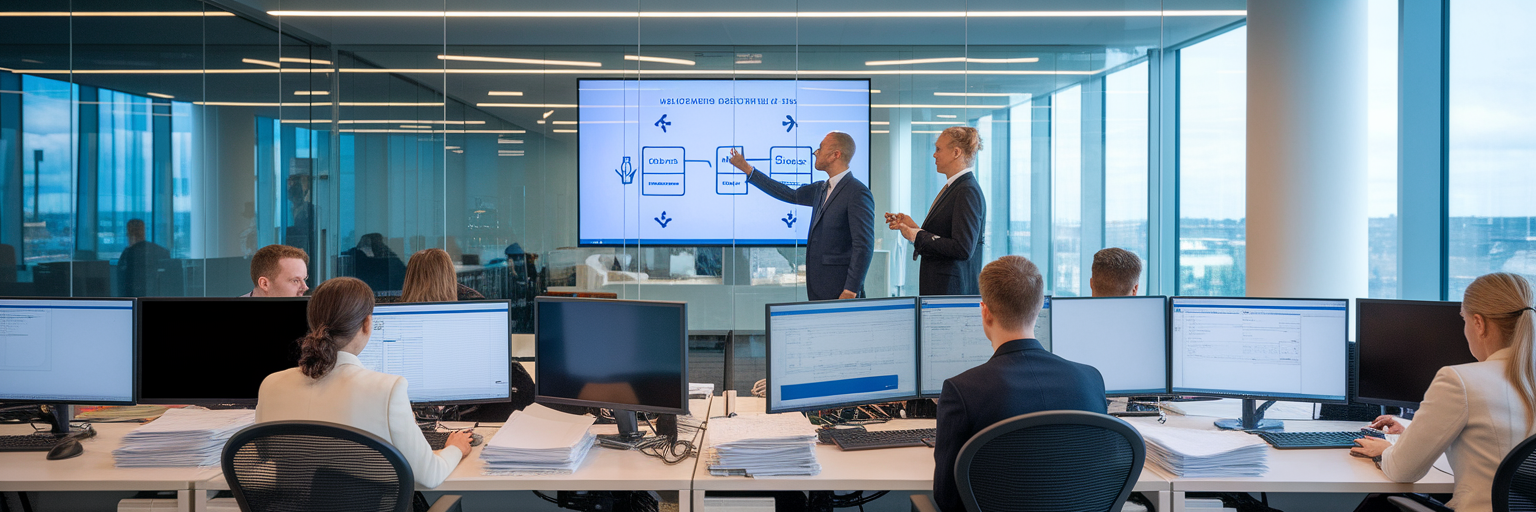 Insurance claims team managing workflows.
