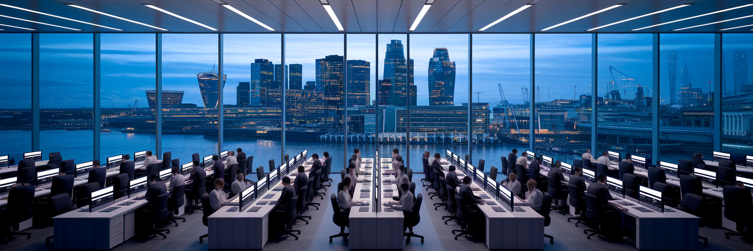 Financial services operations centre in London.