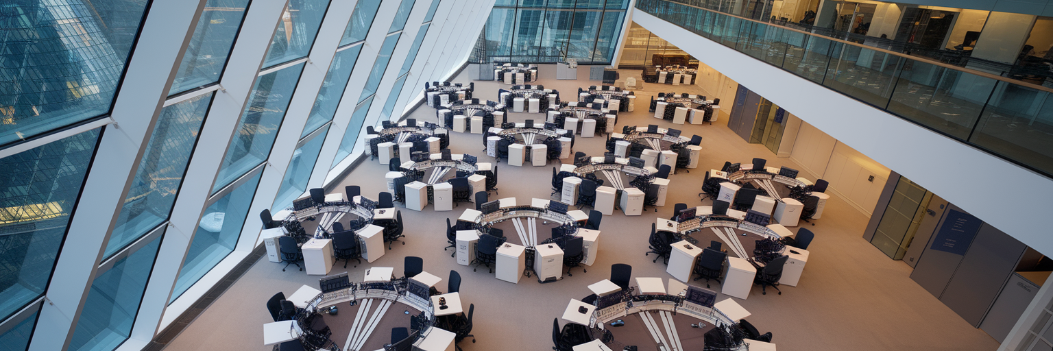 Organised insurance claims processing centre.
